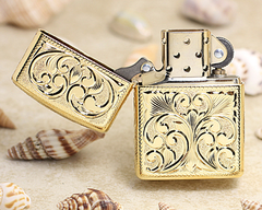 Zippo hoa văn nổi 5 mặt Gold mạ vàng