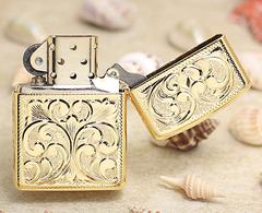 Zippo hoa văn nổi 5 mặt Gold mạ vàng