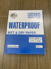 Giấy nhám chịu nước P320, hãng Riken, mã CP35, kích thước 9''x11'' 6