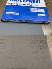 Giấy nhám tờ siêu mịn Riken CP35, độ nhám P2500, kích thước 9''x11'' 4