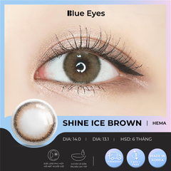 Kính áp tròng Hàn Quốc SHINE ICE BROWN, Lens màu nâu tây  bọc viền cá tính , Lên màu mắt sang chảnh  kiêu sa.