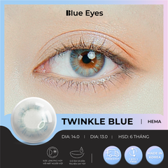 <Lens cá tính > Kính áp tròng Hàn Quốc màu xanh ngọc TWINKLE BLUE.