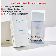 Nước dưỡng hoa hồng cung cấp độ ẩm, dinh dưỡng và cân bằng da với thành phần dịu nhẹ đặc biệt dành cho nam (140 ml) - Atomy Homme Toner For Men  - 애터미 옴므 토너 - Атоми Тонер для Мужчин Nước dưỡng hoa hồng cung cấp độ ẩm, dinh dưỡng và cân bằng da với thành phần dịu nhẹ đặc biệt dành cho nam (140 ml) - Atomy Homme Toner For Men  - 애터미 옴므 토너 - Атоми Тонер для Мужчин