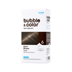 Dầu gội nhuộm phủ bạc tại nhà bền màu và mềm mại tóc số 6 (màu nâu đen) - Atomy Bubble & Color  6 - 버블앤 컬러 (1제 30ml/2제 50ml) - Atomy Bubble и цвет Dầu gội nhuộm phủ bạc tại nhà bền màu và mềm mại tóc số 6 (màu nâu đen) - Atomy Bubble & Color  6 - 버블앤 컬러 (1제 30ml/2제 50ml) - Atomy Bubble и цвет