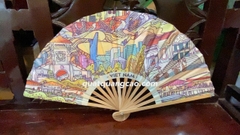 QUẠT NAN TRE VẢI LỤA