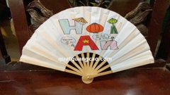 QUẠT NAN TRE VẢI LỤA