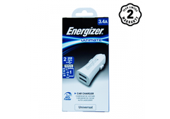 Sạc Ô tô 2 cổng Energizer UL 3.4A màu trắng - DCA2CUWH3