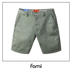 Quần short kaki chinos Fami màu xanh ngọc, có bigsize