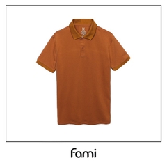 Áo polo slimfit Fami - Màu nâu nhạt