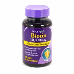 Viên uống mọc tóc Natrol Biotin 10000 mcg