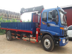 Xe tải gắn cẩu 5 tấn Hàn Quốc ATOM gắn xe Auman C160 Xe tải gắn cẩu 5 tấn Hàn Quốc ATOM gắn xe Auman C160