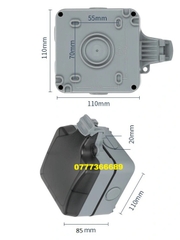 Kích thước hộp ổ cắm chống nước IP66