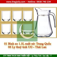 Bộ bình ly thủy tinh 328 TQ