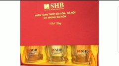 Bộ ly thủy tinh ocean In Logo Ngân Hàng SHB B11010