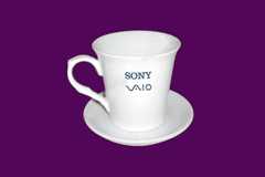 Ly sứ trắng Nam Thiên Việt in logo Sony giá rẻ LS-014