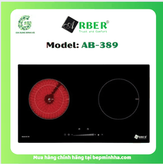Bếp hỗn hợp điện từ đôi Arber AB-389