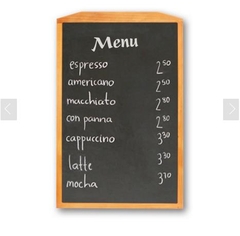 BẢNG MENU MỘT MẶT ALORA