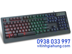 BÀN PHÍM GIẢ CƠ CHUYÊN GAME R8 1827 LED 7 MÀU (ĐEN)