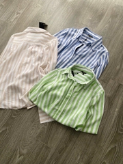 ÁO SƠ MI VẢI LANH KẺ SỌC