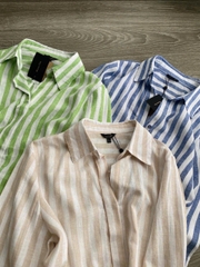 ÁO SƠ MI VẢI LANH KẺ SỌC