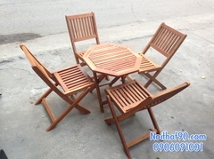 Bàn ghế cafe gỗ 00133