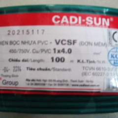 Dây điện đơn mềm VCSF 1x4.0mm2 Cadisun