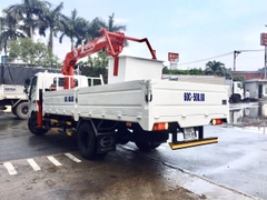 Xe Tải Hino Thùng Lửng Gắn Cẩu Unic URV340 3.5 Tấn