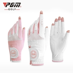 Găng Tay Golf Nữ Da Cừu Hở Ngón - PGM Sheepskin Women's Golf Gloves - ST031