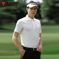 Áo Golf Nam Ngắn Tay Kẻ Ngang - PGM Men Golf Shirt - YF324