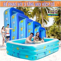 BỂ PHAO BƠI 3 TẦNG SWIMMING POOL NHIỀU KÍCH CỠ LỰA CHỌN (HÀNG CỒNG KỀNH CẦN ĐẶT CỌC TRƯỚC 100K)