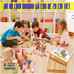 BỘ ĐỒ CHƠI DOMINO GỖ CHO BÉ 28 CHI TIẾT