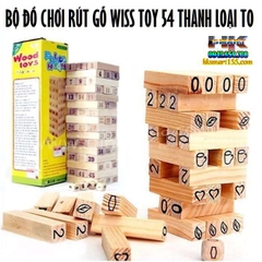 BỘ ĐỒ CHƠI RÚT GỖ WISS TOY 54 THANH CHO BÉ