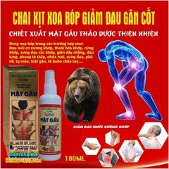 CHAI XỊT XOA BÓP GIẢM ĐAU GÂN CỐT CHIẾT XUẤT MẬT GẤU THẢO DƯỢC THIÊN NHIÊN 100ML