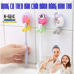 SET 3 DỤNG CỤ TREO BÀN CHẢI ĐÁNH RĂNG HÌNH THÚ