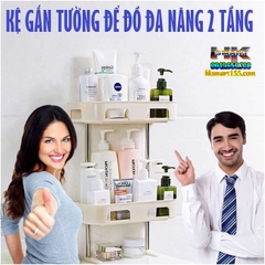 KỆ GẮN TƯỜNG ĐỂ ĐỒ ĐA NĂNG 2 TẦNG SIÊU TIỆN DỤNG