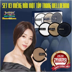 SET 03 MIẾNG RỬA MẶT TẨY TRANG WELLDERMA