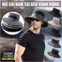 MŨ VẢI TAI BÈO NAM VÀNH RỘNG- MŨ BUCKET NAM