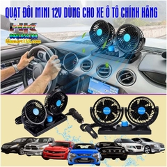 QUẠT ĐÔI MINI 12V DÙNG CHO XE Ô TÔ