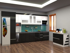Tủ bếp inox + Acrylic AC05