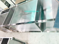 Tủ bếp inox 3 lớp cánh kính CK05
