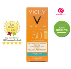 Kem Chống Nắng Vichy Capital Soleil BB Dry Touch Face Fluid SPF50+50ml (Mẫu Mới)