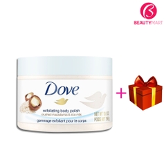 Tẩy Tế Bào Chết Toàn Thân Dove Exfoliating Body Polish Hạt Macca và Sữa Gạo