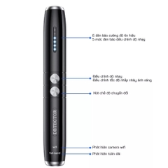 Máy dò phát hiện máy nghe lén, định vị, camera T8 Máy dò phát hiện máy nghe lén, định vị, camera T8