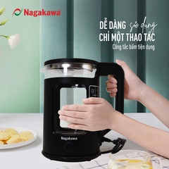 Ấm siêu tốc thủy tinh 1.7L Nagakawa NAG0317