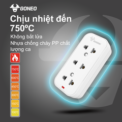 Ổ Cắm Điện Mini Gongniu 3 Ổ Không Kèm Dây – Công Suất 10A/250/2500W – Trắng – Chính Hãng - 103 Ổ Cắm Điện Mini Gongniu 3 Ổ Không Kèm Dây – Công Suất 10A/250/2500W – Trắng – Chính Hãng - 103