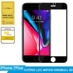 Kính Cường Lực Mipow Kingbull 3D IPhone 7Plus / 8Plus (Đen) - Chính Hãng Phân Phối