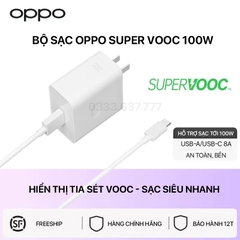 Adapter Sạc Siêu Nhanh Super VOOC 3.0 100W Cho OPPO Find X7 Pro/ Find X7 Ultra - Chính Hãng Adapter Sạc Siêu Nhanh Super VOOC 3.0 100W Cho OPPO Find X7 Pro/ Find X7 Ultra - Chính Hãng