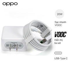 Bộ Sạc Nhanh OPPO K3 VOOC 3.0 20W - Cáp Type C - Chính Hãng