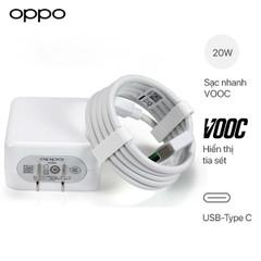 Bộ Sạc Nhanh Oppo VOOC 3.0 - Công suất 20W - Cáp sạc VOOC USB-C (Xanh)