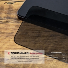 Cường Lực Chống Nhìn Trộm Zeelot Solidsleek™ Cho iPhone 13mini (5.4'') / 13, 13Pro (6.1'') / 13 Pro Max (6.7'') - Trong